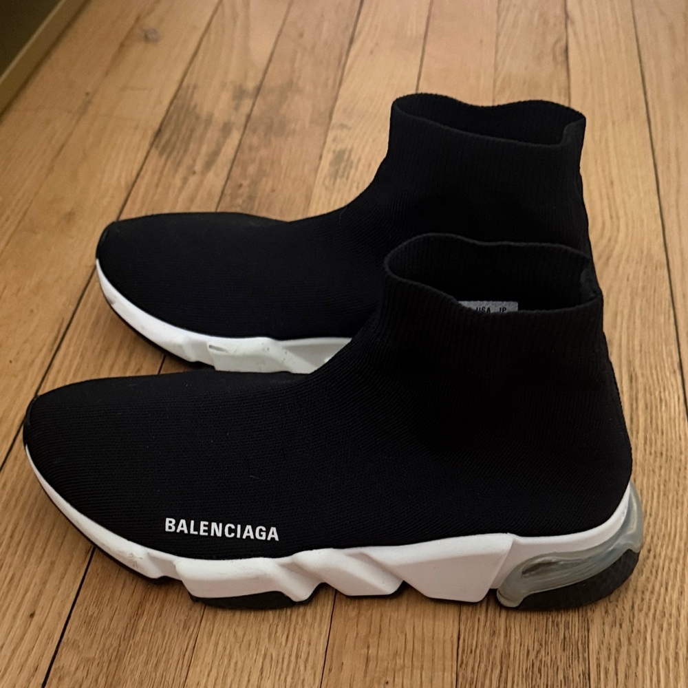 Balenciaga Black and White Men's Sneakers